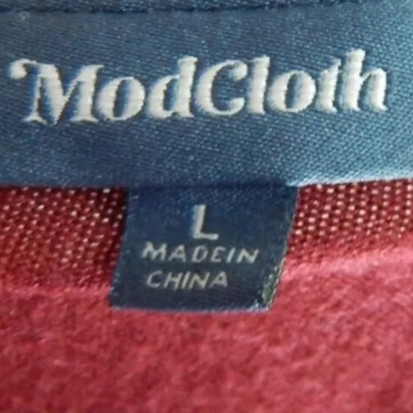 Modcloth Charter School Sweater Burgundy - Picture 2 of 3